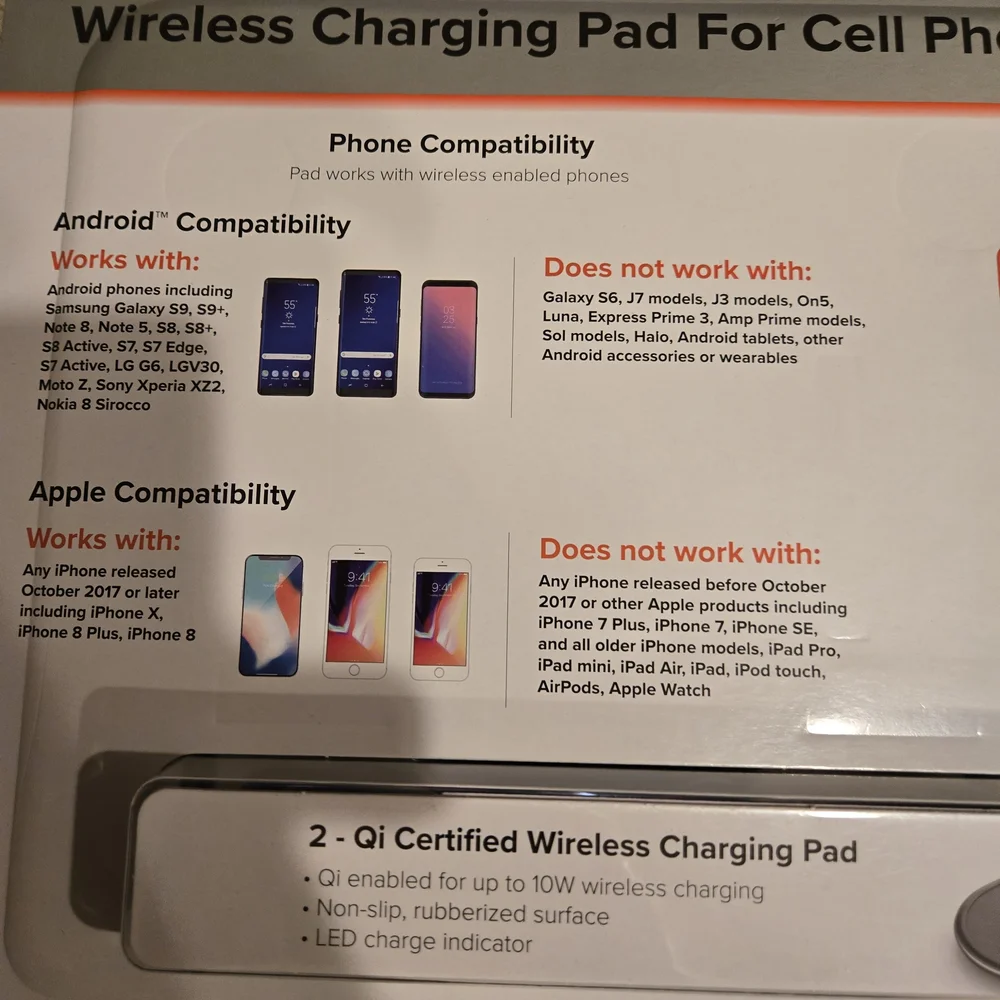 Phone Black Wireless Charging Pad Set